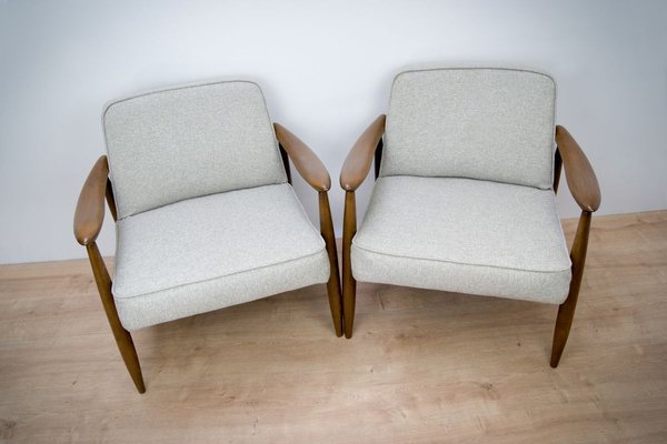 GFM-87 Armchairs by Juliusz Kedziorek for Gościcińskie Furniture, 1960s, Set of 2-NIT-888487