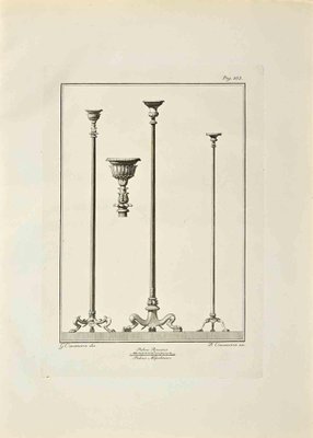 Giacomo Casanova, Ancient Roman Decorations, Etching, 18th Century-ZCI-1453321