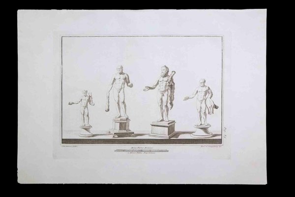 Giacomo Casanova, Ancient Roman Statues, Original Etching, 18th Century-ZCI-1379415