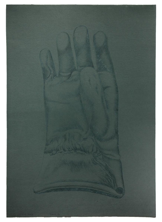 Giacomo Porzano, Glove, Etching on Cardboard, 1972