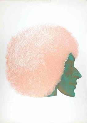 Giacomo Porzano, Profile in Pink and Green, Etching, 1972-ZCI-2035129