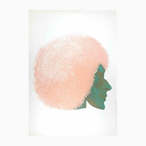 Giacomo Porzano, Profile in Pink and Green, Etching, 1972-ZCI-2035129