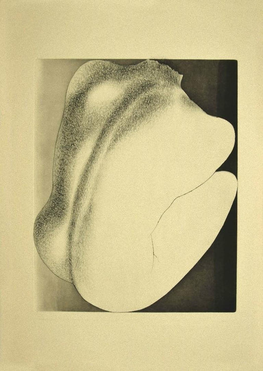 Giacomo Porzano, Woman from Shoulders, Original Etching on Paper, 1970s