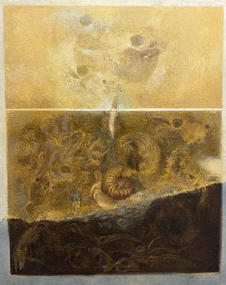 Giacomo Soffiantino, Fossils and Shells, 1960s, Oil on Canvas-QUE-1308622