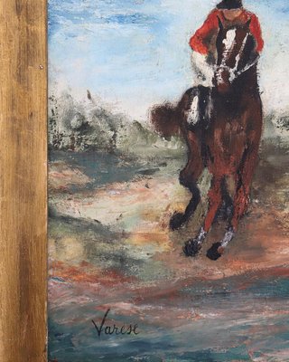 Giacomo Varese, Jockeys in Action, 1800s, Oil on Canvas-YK-2020889