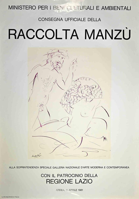 Giagomo Canco, Manzu Collectection, Vintage Offset Poster Print, 1981