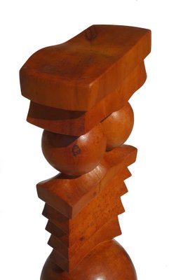 Giampiero Pazzola, Abstract Totem, Wooden Sculpture-KGD-1126473