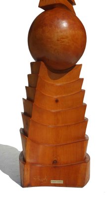 Giampiero Pazzola, Abstract Totem, Wooden Sculpture-KGD-1126473