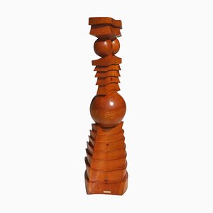 Giampiero Pazzola, Abstract Totem, Wooden Sculpture-KGD-1126473