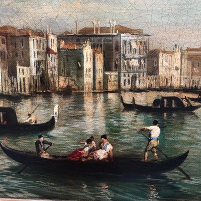 Giancarlo Gorini, Venice, Italian School, Oil on Canvas, Framed-YUW-1305983