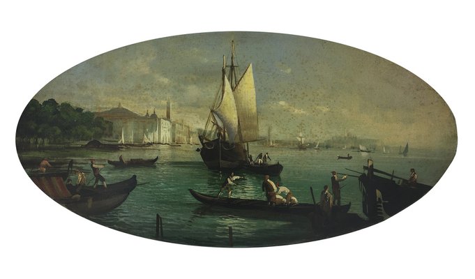 Giancarlo Gorini, Venice, Italian School, Oil on Canvas Landscape-YUW-1305980