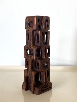 Gianni Pinna, Abstract Sculpture, 1960s, Rosewood-NPC-1818698