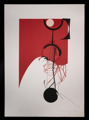 Gianni Polidori, Half Red, Original Lithograph, 1970-ZCI-1179695