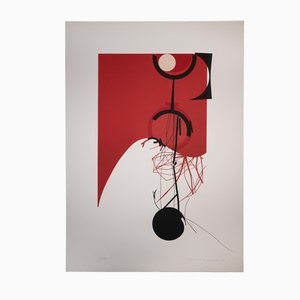 Gianni Polidori, Half Red, Original Lithograph, 1970-ZCI-1179695