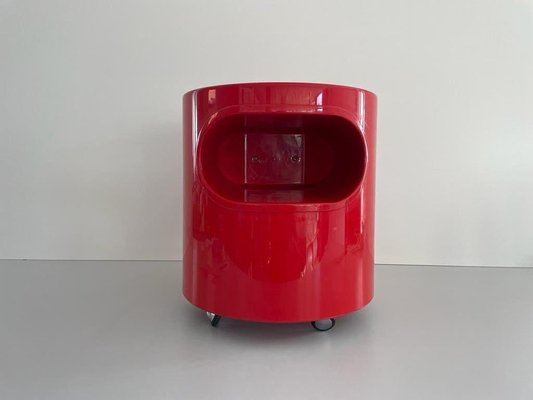 Giano Giano Vano Round Red Side Table by Emma Gismondi Schweinberger for Artemide Milan, Italy, 1970s-RDS-1721382