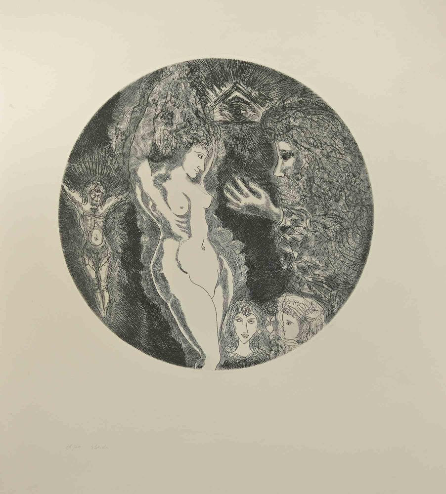 Gianpaolo Berto, Divine Providence, Etching, 1970s