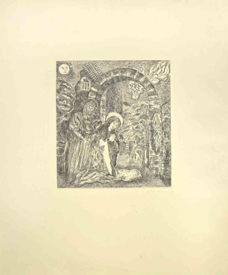 Gianpaolo Berto, The Cave of Bethlehem, 1976, Etching-ZCI-1781897