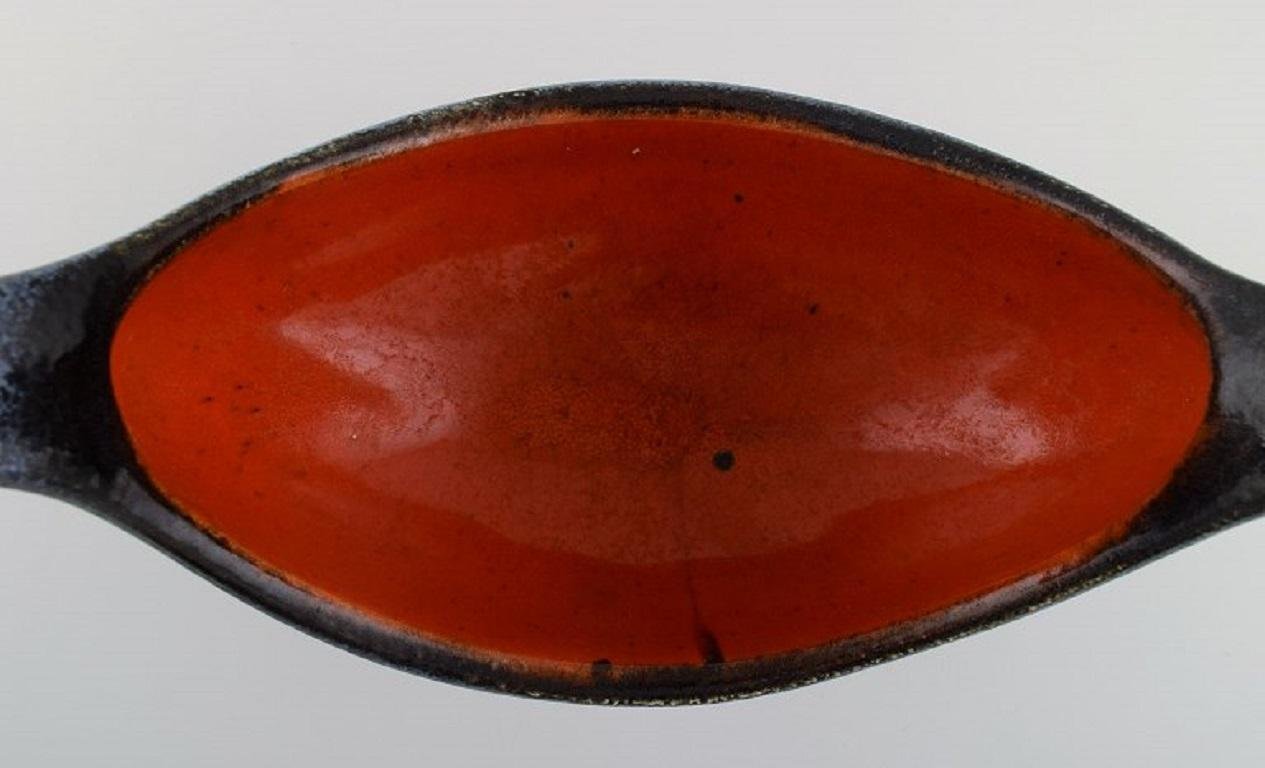 Giant Bowl in Glazed Stoneware by Maxime Fillon, France, 1950s