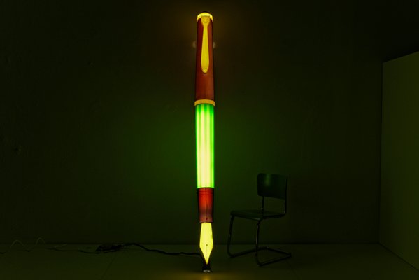 Giant Illuminating Advertisement Fountain Pen from Günther Wagner Pelikan, Germany, 1950s-LOB-664443