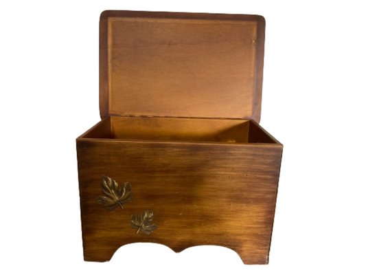 Gift Box in Patinated Walnut, 1980s-SNX-1773185