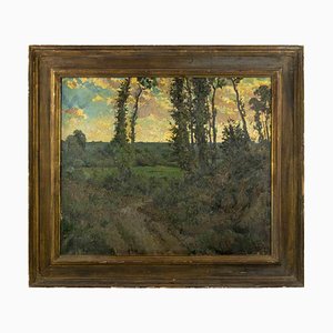 Gigi Comolli, Lombard Landscape, Oil Painting, 1928-ZCI-1760538