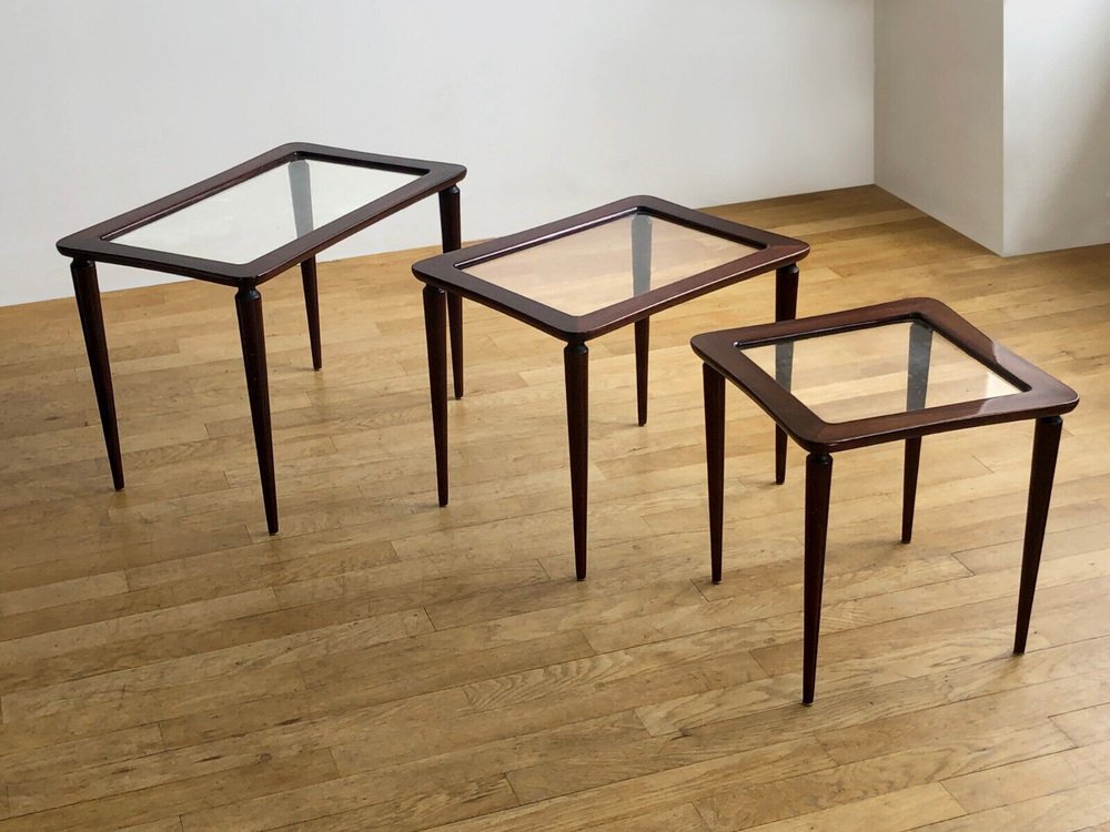 Gigogne Nesting Tables by Ico Parisi for De Baggis, 1955, Set of 3