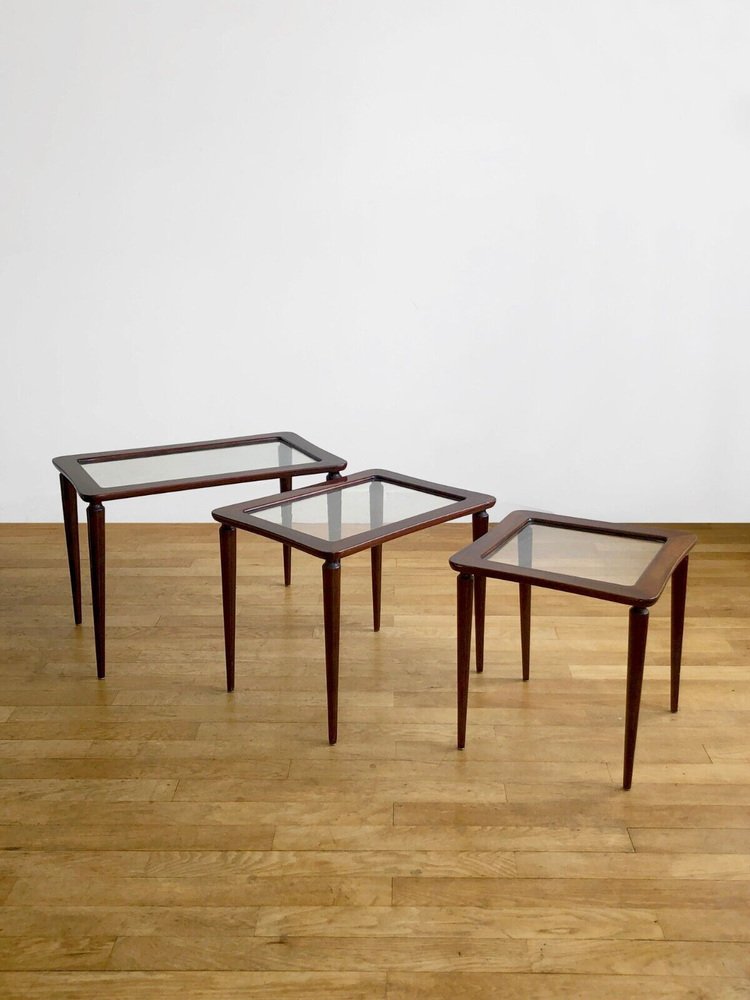 Gigogne Nesting Tables by Ico Parisi for De Baggis, 1955, Set of 3