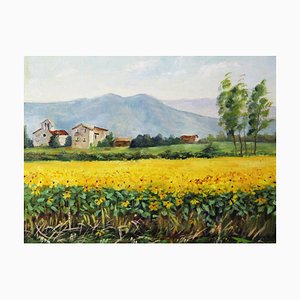 Gikol, Spanish Landscape, 1990s, Oil on Canvas, Framed-ZYI-1332126