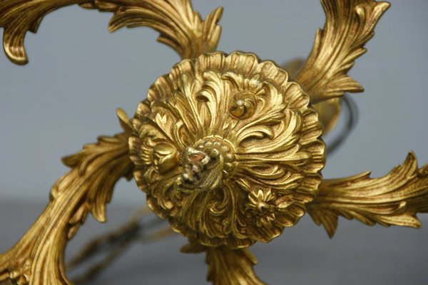 Gilded Antique Chandelier in Rococo Style ~1910 From Germany-DUM-1314805