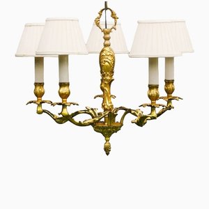 Gilded Antique Chandelier in Rococo Style ~1910 From Germany-DUM-1314805