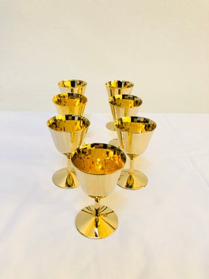 Gilded Aperitif 24 Carat Gilding Glasses, Set of 7-RZY-1105815