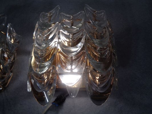 Gilded Brass and Crystal Glass Sconces by Ernst Palme for Palwa, 1960s, Set of 2-RDW-692802