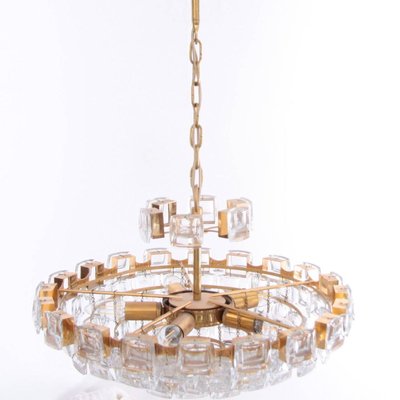 Gilded Brass and Glass Jewel Chandelier from Palwa, 1960s-VLZ-632029