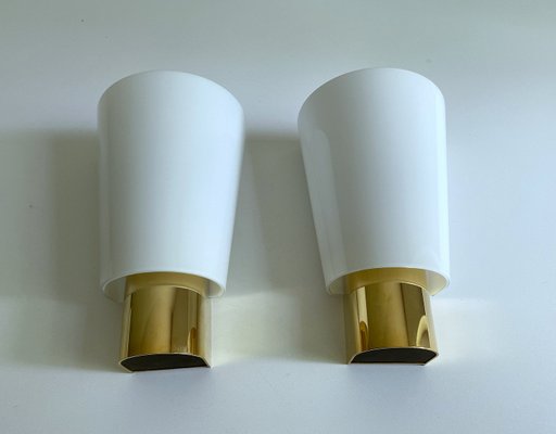 Gilded Brass and Glass Sconces from Limburg, Set of 3-GUT-2023463