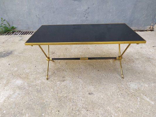 Gilded Brass Coffee Table by Claude Delor, 1950s-EAD-691626