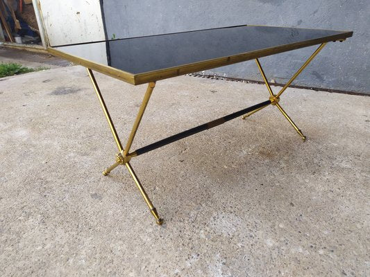 Gilded Brass Coffee Table by Claude Delor, 1950s-EAD-691626