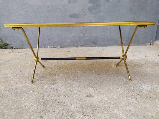 Gilded Brass Coffee Table by Claude Delor, 1950s-EAD-691626