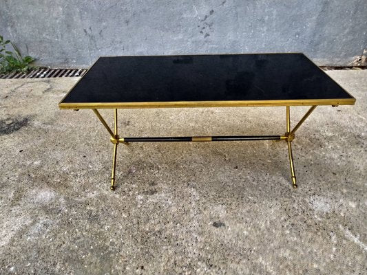 Gilded Brass Coffee Table by Claude Delor, 1950s-EAD-691626