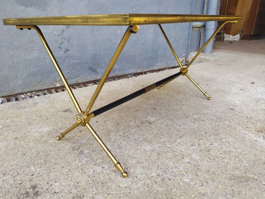 Gilded Brass Coffee Table by Claude Delor, 1950s-EAD-691626