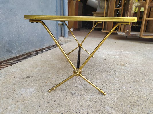 Gilded Brass Coffee Table by Claude Delor, 1950s-EAD-691626