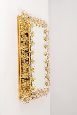 Gilded Brass & Crystal Glass Backlit Mirror from Palwa, Germany-UGR-1195090