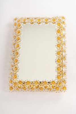 Gilded Brass & Crystal Glass Backlit Mirror from Palwa, Germany-UGR-1195090