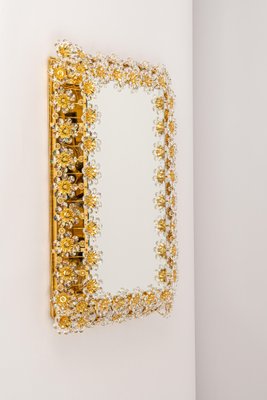 Gilded Brass & Crystal Glass Backlit Mirror from Palwa, Germany-UGR-1195090