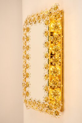 Gilded Brass & Crystal Glass Backlit Mirror from Palwa, Germany-UGR-1195090