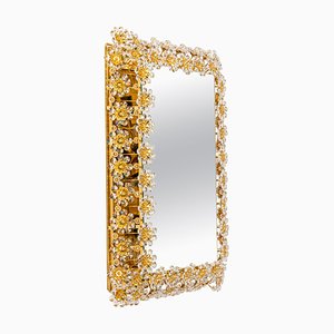 Gilded Brass & Crystal Glass Backlit Mirror from Palwa, Germany-UGR-1195090