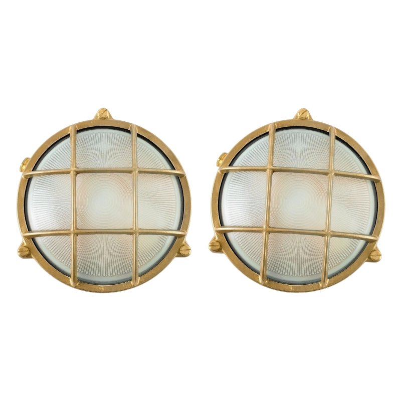 Gilded Brass Wall Lights by Faro Barcelona, 2010s, Set of 2