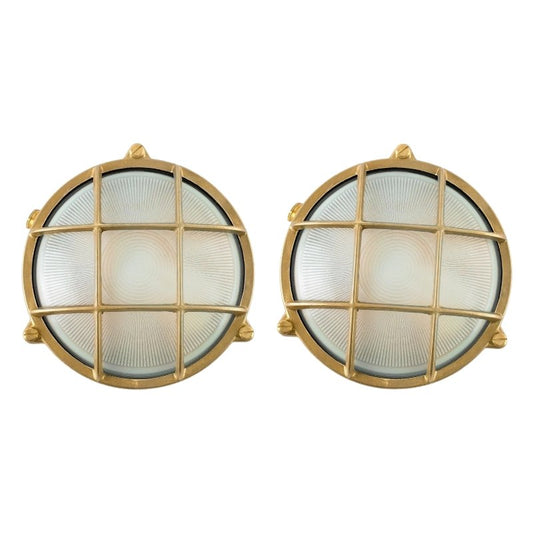 Gilded Brass Wall Lights by Faro Barcelona, 2010s, Set of 2