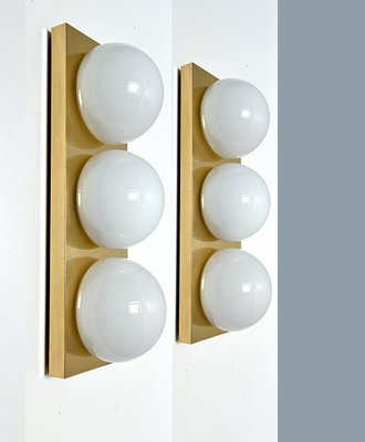 Gilded Bronze and Glass Wall Lights from Limburg, Set of 2-GUT-2023466