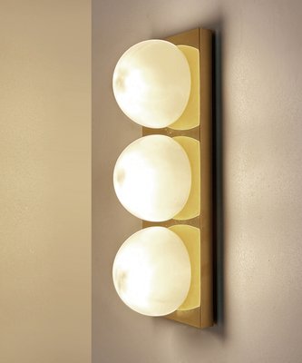 Gilded Bronze and Glass Wall Lights from Limburg, Set of 2-GUT-2023466