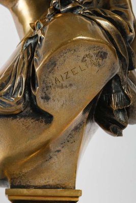 Gilded Bronze Bust by Eugène Antoine François Aizelin.-WFS-1793977